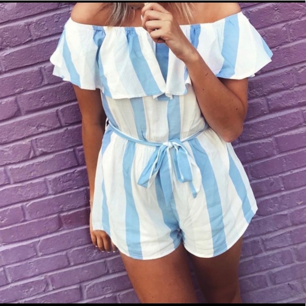 Peppermayo Off the Shoulder Romper